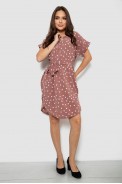 Платье женское однотонное в горошек, цвет мокко, 257R120-2 - фото № 1