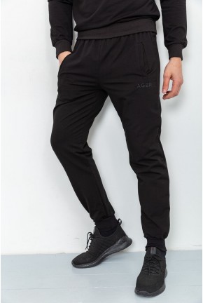 Спорт штаны мужские двухнитка  -уценка, цвет черный, 223R006U