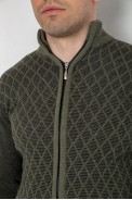 Кофта чоловіча на блискавці з кишенями 161R1053 -уцінка, колір хакі, 161R1013-U-3 - фото № 4