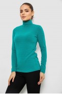 Гольф женский однотонный, цвет бирюзовый, 257R100 - фото № 2