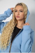 Спортивний костюм жіночий на флісі  -уцінка, колір блакитний, 244R7777-U-5 - фото № 4
