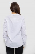 Блуза однотонна  -уцінка, колір білий, 230R96-11-U-1 - фото № 3