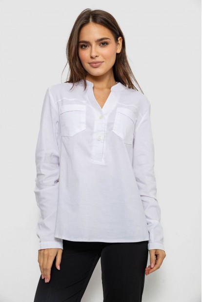 Блуза однотонная  -уценка, цвет белый, 230R96-11-U-1