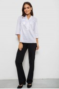 Блуза однотонная  -уценка, цвет белый, 230R96-1-U-4 - фото № 1
