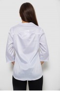 Блуза однотонная  -уценка, цвет белый, 230R96-1-U-4 - фото № 3