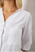 Блуза однотонная  -уценка, цвет белый, 230R91-1-U-15 - фото № 4