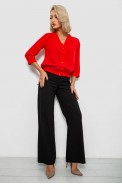 Блуза однотонная  -уценка, цвет красный, 230R91-2-U-8 оптом - фото № 1
