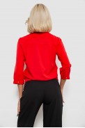Блуза однотонная  -уценка, цвет красный, 230R91-2-U-8 оптом - фото № 3