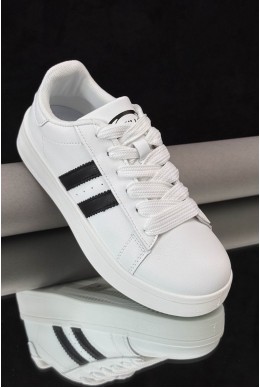 Кеди жіночі, колір біло-чорний, 248RJH100