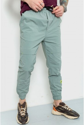 Спорт брюки- джоггеры мужские тонкие стрейчевые, цвет оливковый, 157R101