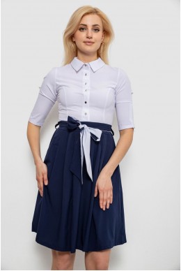 Платье женское софт, цвет бело-синий, 230R79-11