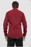 Сорочка чоловіча однотонна з принтом, колір бордовий, 186R6918-4 - фото № 3