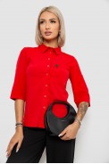Блуза класична з принтом  уцінка, колір червоний, 230R191-U - фото № 0
