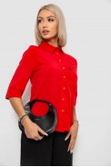 Блуза класична з принтом  уцінка, колір червоний, 230R191-U - фото № 2