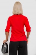 Блуза класична з принтом  уцінка, колір червоний, 230R191-U - фото № 3