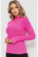 Водолазка жіноча в рубчик  уцінка, колір рожевий, 204R045-U-3 - фото № 0