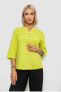 Блуза однотонна  уцінка, колір салатовий, 230R97-2-U - фото № 0