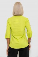 Блуза однотонна  уцінка, колір салатовий, 230R97-2-U - фото № 3