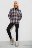 Рубашка женская в клетку  -уценка, цвет серый, 244R1070-2-U - фото № 2