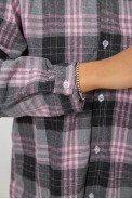 Рубашка женская в клетку  -уценка, цвет серый, 244R1070-2-U - фото № 6
