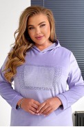 Туника женская однотонная велюровая  -уценка, цвет сиреневый, 257R338-U оптом - фото № 6