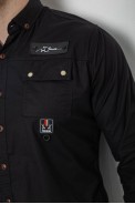 Рубашка мужская, цвет черный, 186R01-2 - фото № 4