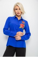 Рубашка женская классическая с аппликацией, цвет электрик, 230R014 - фото № 0