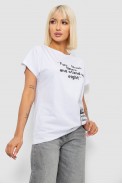 Футболка женская с принтом, цвет белый, 244R2004 - фото № 0