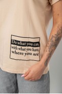 Футболка женская с принтом, цвет бежевый, 244R2004 - фото № 4