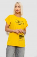 Футболка женская с принтом, цвет желтый, 244R2004 - фото № 0