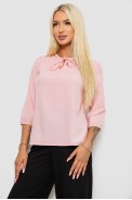 Блуза женская однотонная  -уценка, цвет розовый, 230R87-U - фото № 2