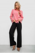 Рубашка женская классическая с аппликацией, цвет розовый, 230R014 - фото № 1