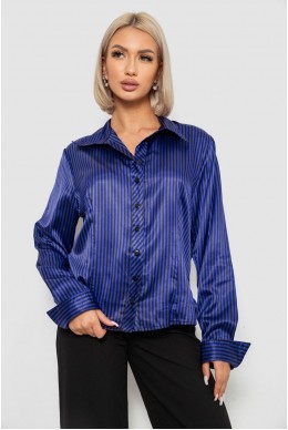 Сорочка класична в смужку, колір чорно-синій, 230R64-2