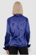 Сорочка класична в смужку, колір чорно-синій, 230R64-2 оптом - фото № 3