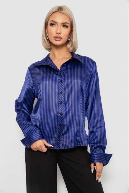 Сорочка класична в смужку, колір чорно-синій, 230R64-2