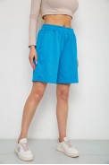 Шорти жіночі в рубчик  -уцінка, колір темно-блакитний, 238R110-U-3 - фото № 2