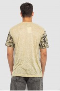 Футболка мужская с принтом, цвет горчичный, 244R7036-2 оптом - фото № 3