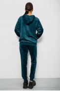 Спортивный костюм женский велюровый, цвет зеленый, 244R9135 - фото № 3