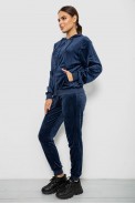 Спортивный костюм женский велюровый, цвет синий, 244R9135 - фото № 2