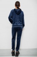 Спортивный костюм женский велюровый, цвет синий, 244R9135 - фото № 3