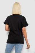 Футболка женская с принтом, цвет черный, 244R2349-5 - фото № 3