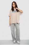 Футболка женская с принтом, цвет светло-бежевый, 244R4012 - фото № 1