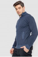 Кофта чоловіча на блискавці з кишенями 161R1053 -уцінка, колір джинс, 161R1013-U-4 - фото № 2