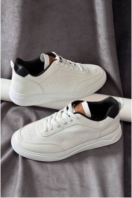 Кеди чоловічі, колір біло-чорний, 248RR127