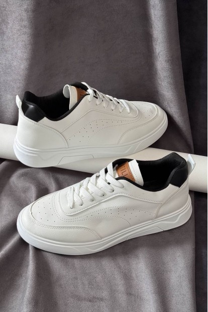 Кеди чоловічі, колір біло-чорний, 248RR127