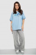 Футболка женская с принтом, цвет голубой, 244R4012 - фото № 1