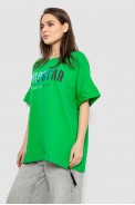 Футболка женская с принтом, цвет зеленый, 244R4012 - фото № 2