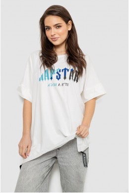 Футболка женская с принтом, цвет молочный, 244R4012