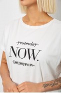 Футболка женская с принтом, цвет молочный, 244R2003 - фото № 4