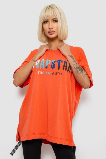 Футболка жіноча з принтом, колір помаранчевий, 244R4012